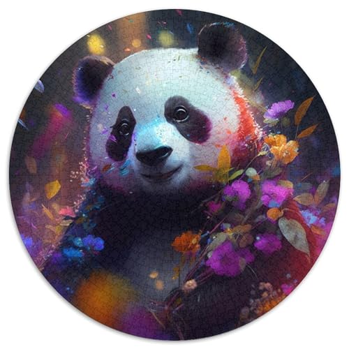 Puzzle für Erwachsene, 1000 Teile, farbenfrohes Art-Panda-Puzzle, 1000 Teile, mit interaktivem Familienspiel, Kinder ab 14 Jahren (67,5 x 67,5 cm) von XHAXING