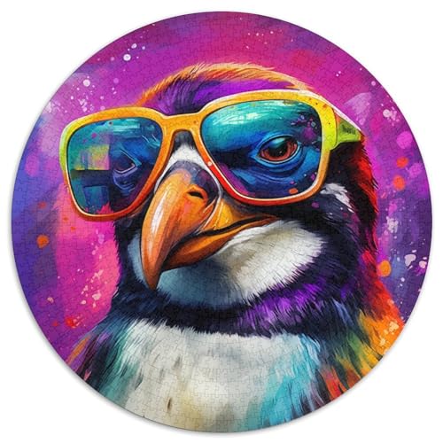 Puzzle für Erwachsene, 1000 Teile, farbenfrohes Pinguin-Kunst-Puzzle, 1000-teiliges Denkspiel für Teenager, (67,5 x 67,5 cm) von XHAXING