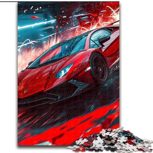 Puzzle für Erwachsene, 1000 Teile, farbenfrohes Puzzle mit klassischen Sportwagen, aus Pappe, ideales Weihnachts- oder Geburtstagsgeschenk, Partyspiel-Spielzeug, 1000 Teile(26x38cm) von XHAXING