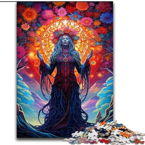 Puzzle für Erwachsene, 1000 Teile, farbenfrohes Puzzle mit mystischen Figuren aus Holz, Geschenk für Männer und Frauen, für den Alltag und besondere Anlässe, 1000 Teile(50x75cm) von XHAXING