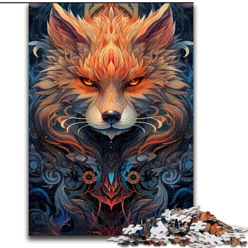 Puzzle für Erwachsene, 1000 Teile, farbenfrohes Shiba Inu-Puzzle aus Holz, interaktives Familienspiel, Denksportgeschenk, Lernspielzeug, 1000 Teile(50x75cm) von XHAXING