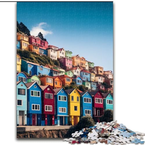 Puzzle für Erwachsene, 1000 Teile, italienische Küstenlandschaft, aus Holz, anspruchsvolles Denkspiel für Teenager, unterhaltsames interaktives Spiel für die ganze Familie, 1000 Teile(50x75cm) von XHAXING