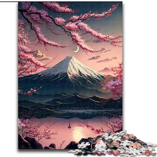 Puzzle für Erwachsene, 1000 Teile, japanische Kirschblüten-Puzzles aus Pappe, anspruchsvolles Denkspiel für Teenager, unterhaltsames interaktives Familienspiel, 1000 Teile(26x38cm) von XHAXING
