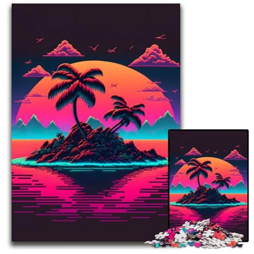Puzzle für Erwachsene, 1000 Teile, kleine Tropische Insel-Puzzles für Erwachsene, ideal für Familienspaß, Entspannung, 50x75cm von XHAXING
