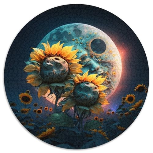 Puzzle für Erwachsene, 1000 Teile, kosmische Sonnenblumen-Papierpuzzles, Denksportaufgabe, Spiel für Erwachsene, interaktive Familienaktivität (Größe 67,5 x 67,5 cm) von XHAXING