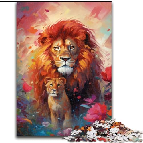 Puzzle für Erwachsene, 1000 Teile, kosmischer Löwe, aus Pappe, Heimdekoration und Urlaubsspaß, 1000 Teile(26x38cm) von XHAXING