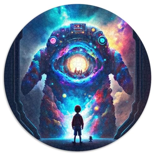 Puzzle für Erwachsene, 1000 Teile, kosmischer Regenbogenroboter, Papierpuzzle, Denksportaufgabe, Spiel für Erwachsene, interaktive Familienaktivität (Größe 67,5 x 67,5 cm) von XHAXING