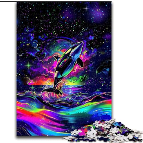 Puzzle für Erwachsene, 1000 Teile, kosmisches Wal-Puzzle aus Holz, anspruchsvolles Denkspiel für Teenager, Spaß für den Familienspieleabend, 1000 Teile(50x75cm) von XHAXING