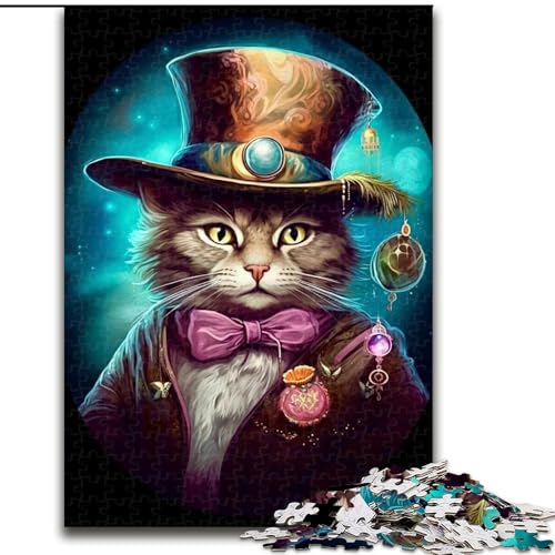 Puzzle für Erwachsene, 1000 Teile, magische Katze, aus Pappe, interaktives Familienspiel, Denksportgeschenk, Lernspielzeug, 1000 Teile(26x38cm) von XHAXING