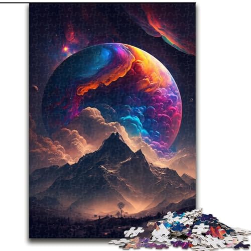 Puzzle für Erwachsene, 1000 Teile, mystische Berggipfel-Puzzles aus Holz, anspruchsvolles Denkspiel für Teenager, unterhaltsames interaktives Spiel für die ganze Familie, 1000 Teile(50x75cm) von XHAXING