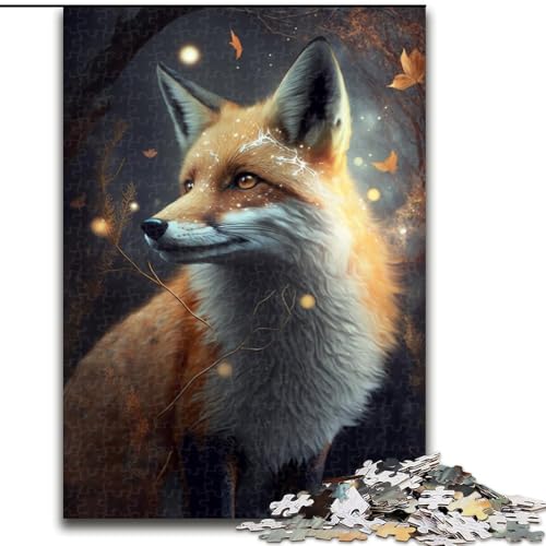 Puzzle für Erwachsene, 1000 Teile, niedliches Kunst-Fuchs-Puzzle aus Holz, anspruchsvolles Denkspiel für Teenager, unterhaltsames interaktives Spiel für die ganze Familie, 1000 Teile(50x75cm) von XHAXING