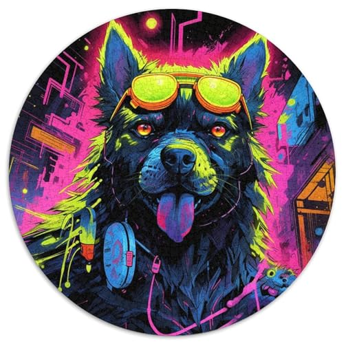 Puzzle für Erwachsene, 1000 Teile, psychedelisches Pudel-Papierpuzzle, perfekt für Familienspaß an Weihnachten, Thanksgiving, Geburtstagen und Ostern (67,5 x 67,5 cm) von XHAXING