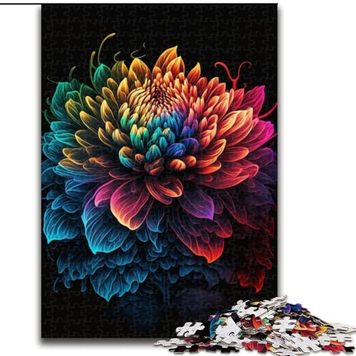 Puzzle für Erwachsene, 1000 Teile, schöne Blumen-Puzzles aus Holz, interaktives Familienspiel, Denksport-Geschenk, Lernspielzeug, 1000 Teile(50x75cm) von XHAXING