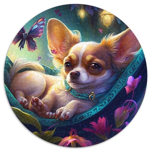 Puzzle für Erwachsene, 1000 Teile, schönes Chihuahua-Papierpuzzle, anspruchsvolles Denkspiel, Familienaktivität, Heimdekoration, (Größe 67,5 x 67,5 cm) von XHAXING