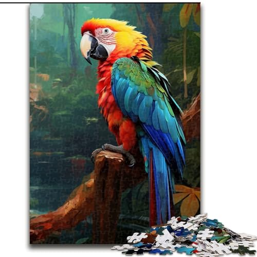 Puzzle für Erwachsene, 1000 Teile, schönes Papageien-Puzzle aus Holz, Familienaktivitätsspiel für Teenager, DIY-Heimdekor, Denksportaufgabe, Geschenk, 1000 Teile(50x75cm) von XHAXING