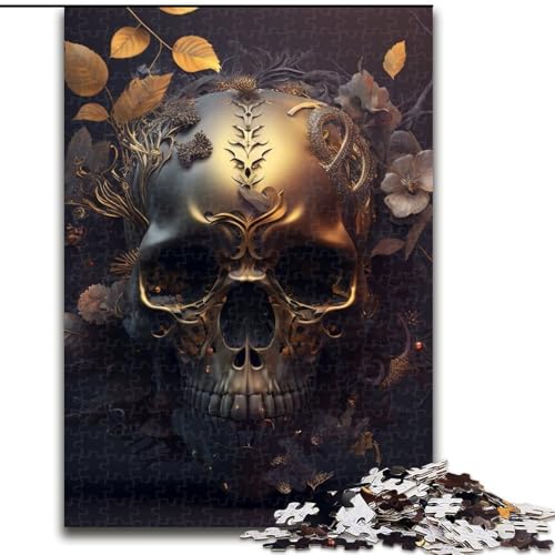 Puzzle für Erwachsene, 1000 Teile, schönes Totenkopf-Puzzle aus Pappe, für Teenager und Familienspaß, 1000 Teile(26x38cm) von XHAXING