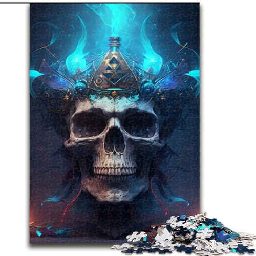 Puzzle für Erwachsene, 1000 Teile, schönes Totenkopf-Puzzle aus Pappe, für Teenager und Familienspaß, 1000 Teile(26x38cm) von XHAXING