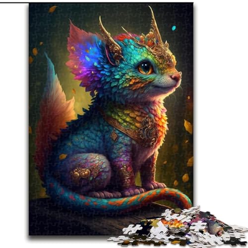 Puzzle für Erwachsene, 1000 Teile, süße Drachen-Puzzles aus Pappe, Denkspiel, interaktives Familienspiel, geeignet für Kinder ab 14 Jahren, 1000 Teile(26x38cm) von XHAXING