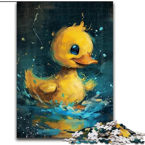 Puzzle für Erwachsene, 1000 Teile, süße kleine gelbe Ente, aus Holz, anspruchsvolles Denkspiel für Teenager, unterhaltsames interaktives Spiel für die ganze Familie, 1000 Teile(50x75cm) von XHAXING