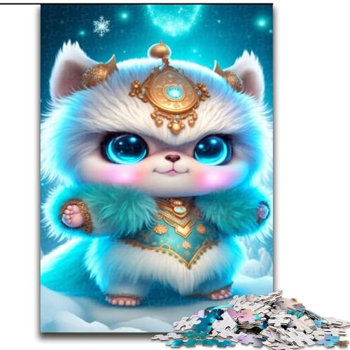 Puzzle für Erwachsene, 1000 Teile, süßes Drachenbaby-Puzzle aus Holz, anspruchsvolles Denkspiel für Teenager, unterhaltsames interaktives Spiel für die ganze Familie, 1000 Teile(50x75cm) von XHAXING