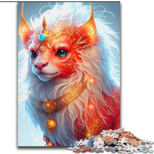Puzzle für Erwachsene, 1000 Teile, süßes Drachenbaby-Puzzle aus Holz, für Teenager, interaktives Familienspiel, herausforderndes Geschenk, 1000 Teile(50x75cm) von XHAXING
