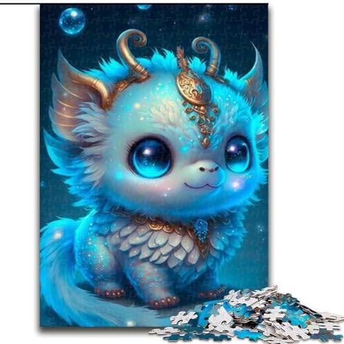 Puzzle für Erwachsene, 1000 Teile, süßes Drachenbaby-Puzzle aus Pappe, Eltern, Partner, Freunde – ab 14 Jahren, 1000 Teile(26x38cm) von XHAXING