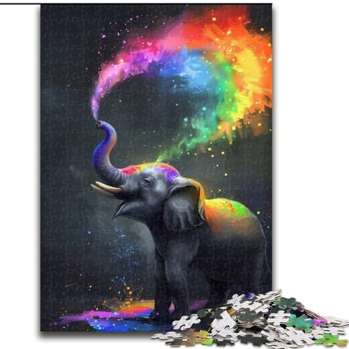 Puzzle für Erwachsene, 1000 Teile, süßes Elefantenbaby-Puzzle aus Holz, Eltern, Partner, Freunde – ab 14 Jahren, 1000 Teile(50x75cm) von XHAXING