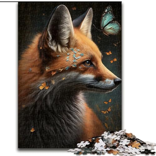 Puzzle für Erwachsene, 1000 Teile, süßes Fuchs-Puzzle aus Holz, anspruchsvolles Denkspiel für Teenager, unterhaltsames interaktives Spiel für die ganze Familie, 1000 Teile(50x75cm) von XHAXING