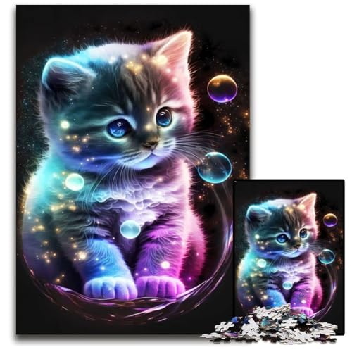 Puzzle für Erwachsene, 1000 Teile, süßes Kätzchen aus dem Universum, Papppuzzle für Erwachsene, Denkspiel für Teenager und Familieninteraktion, 26x38cm Puzzle für Erwachsene, 1000 Teile, süßes Kätzchen aus dem Universum, Papppuzzle für Erwachsene, Denkspiel für Teenager und Familieninteraktion, 26x38cm von XHAXING