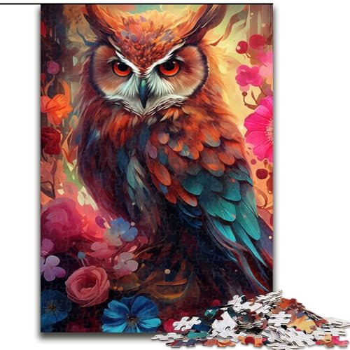 Puzzle für Erwachsene, 1000 Teile, wunderschöne Eulen-Puzzles aus Pappe, lehrreiches und unterhaltsames Indoor-Spiel für die Heimdekoration, 1000 Teile(26x38cm) von XHAXING