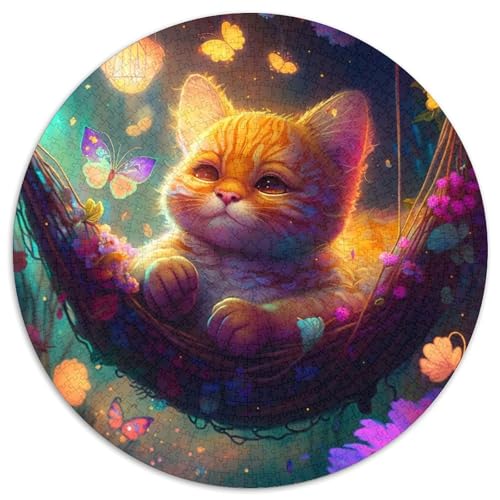 Puzzle für Erwachsene, 1000 Teile, wunderschöne Garfield-Katzen-Puzzles für Erwachsene, perfekt für Familienspaß an Weihnachten, Thanksgiving, Geburtstagen und Ostern (Größe 67,5 x 67,5 cm) von XHAXING