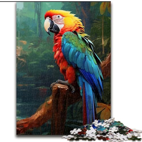 Puzzle für Erwachsene, 1000 Teile, wunderschöne Papageien-Puzzles aus Pappe, entspannende Unterhaltung, Heimdekoration, 1000 Teile(26x38cm) von XHAXING
