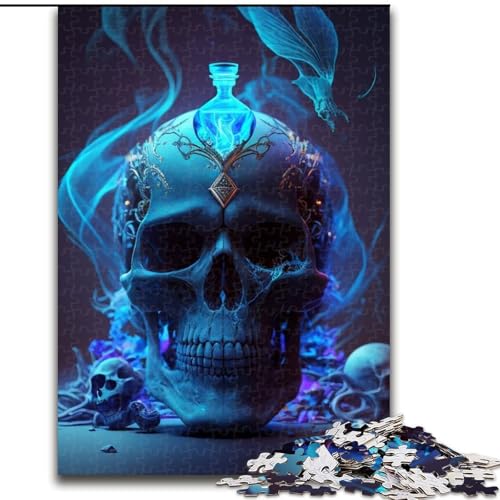 Puzzle für Erwachsene, 1000 Teile, wunderschöne Totenkopf-Puzzles aus Pappe, anspruchsvolles Denkspiel für Teenager, unterhaltsames interaktives Spiel für die ganze Familie, 1000 Teile(26x38cm) von XHAXING
