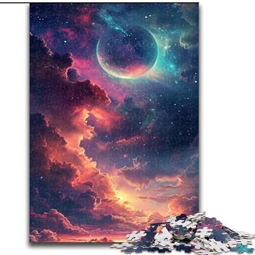 Puzzle für Erwachsene, 1000 Teile, wunderschöne Weltraumszene, Puzzle aus Holz, interaktives Familienspiel, Denksportgeschenk, Lernspielzeug, 1000 Teile(50x75cm) von XHAXING