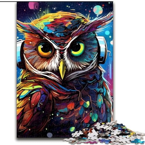Puzzle für Erwachsene, 1000 Tier-Eulen-Puzzle aus Pappe, anspruchsvolles Denkspiel für Teenager, unterhaltsames interaktives Spiel für die ganze Familie, 1000 Teile(26x38cm) von XHAXING