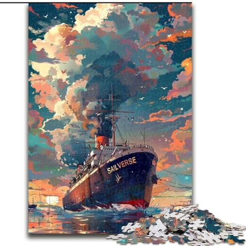 Puzzle für Erwachsene, 1000 Traumschiff-Puzzles aus Pappe, Eltern, Partner, Freunde – ab 14 Jahren, 1000 Teile(26x38cm) von XHAXING
