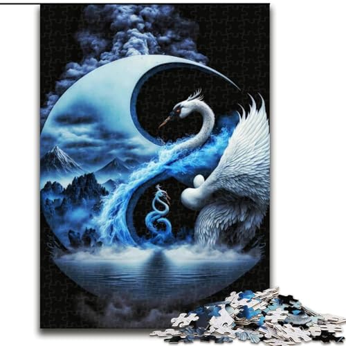 Puzzle für Erwachsene, 1000 Yin- und Yang-Puzzle aus Holz, für Teenager und Familienspaß, 1000 Teile(50x75cm) von XHAXING