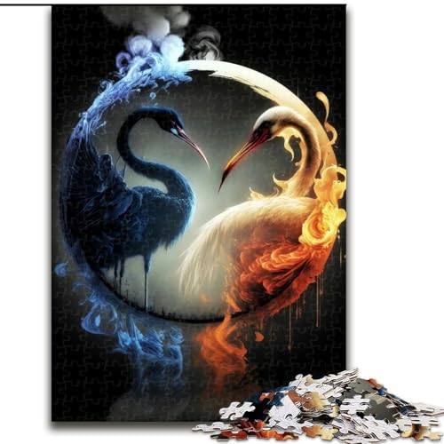 Puzzle für Erwachsene, 1000 Yin- und Yang-Puzzles aus Holz, Eltern, Partner, Freunde – ab 14 Jahren, 1000 Teile(50x75cm) von XHAXING