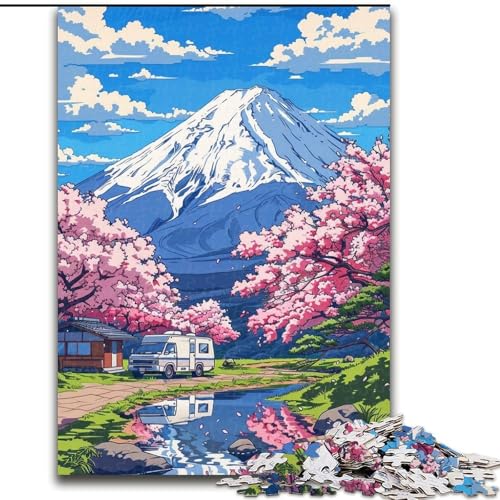 Puzzle für Erwachsene, 1000 blühende Kirschblüten, Puzzle aus Pappe, Weihnachten, Halloween, Ostern, Neujahr, 1000 Teile(26x38cm) von XHAXING