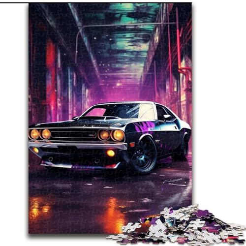 Puzzle für Erwachsene, 1000 farbenfrohe Klassische Sportwagen, aus Pappe, ideal für Büro, Schlafzimmer, Wohnzimmerdekoration, 1000 Teile(26x38cm) von XHAXING