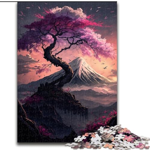 Puzzle für Erwachsene, 1000 japanische Kirschblüten, Puzzle aus Holz, anspruchsvolles Denkspiel für Teenager, unterhaltsames interaktives Spiel für die ganze Familie, 1000 Teile(50x75cm) von XHAXING