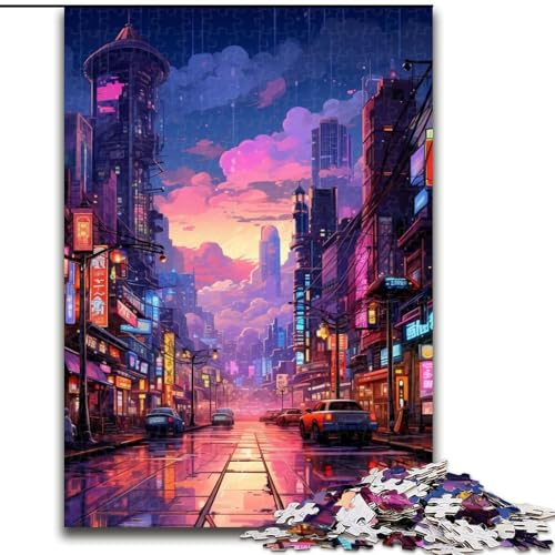 Puzzle für Erwachsene, 1000 japanische Straßenpuzzles aus Pappe, Geburtstage, Feiertage, Weltraumparty-Dekorationen, 1000 Teile(26x38cm) von XHAXING