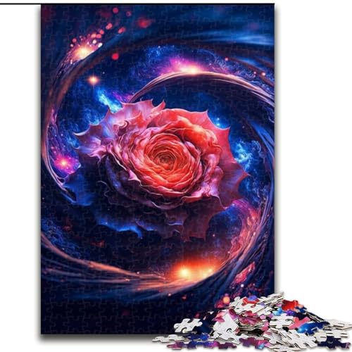 Puzzle für Erwachsene, 1000 kosmische Blumen-Puzzles aus Holz, Eltern, Partner, Freunde – ab 14 Jahren, 1000 Teile(50x75cm) von XHAXING