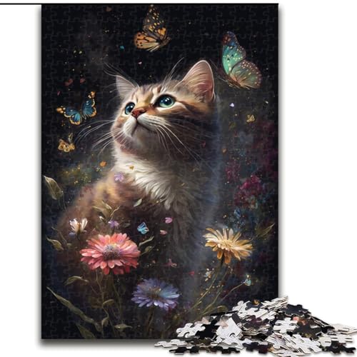 Puzzle für Erwachsene, 1000 süße Kätzchen-Puzzles aus Pappe, Weihnachten, Halloween, Ostern, Neujahr, 1000 Teile(26x38cm) von XHAXING