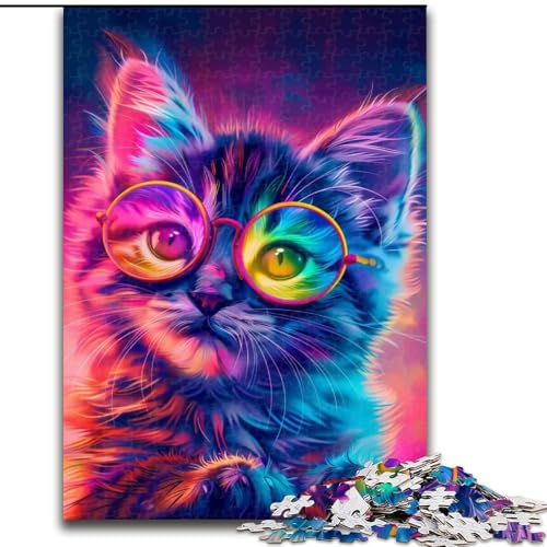 Puzzle für Erwachsene, 1000 süße Katzen-Puzzles aus Holz, Weihnachten, Halloween, Ostern, Neujahr, 1000 Teile(50x75cm) von XHAXING