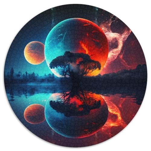 Puzzle für Erwachsene, 1000-teiliges Alien Planet Landscape-Puzzle, 1000-teiliges Denkspiel für Teenager, (67,5 x 67,5 cm) von XHAXING
