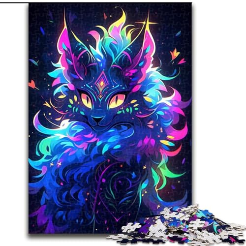 Puzzle für Erwachsene, 1000-teiliges Anime-Katzen-Puzzle aus Pappe, Denkspiel, interaktives Familienspiel, geeignet für Kinder ab 14 Jahren, 1000 Teile(26x38cm) von XHAXING