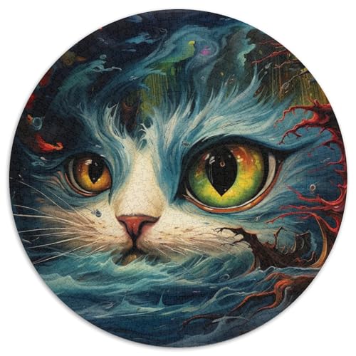Puzzle für Erwachsene, 1000-teiliges Art Cat-Puzzle, 1000-teiliges Denkspiel für Teenager, (67,5 x 67,5 cm) von XHAXING