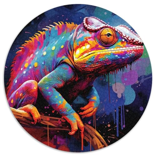 Puzzle für Erwachsene, 1000-teiliges Art-Chamäleon-Puzzle für Erwachsene, anspruchsvolles Denkspiel – entspannendes Spielzeug für Teenager (67,5 x 67,5 cm) von XHAXING