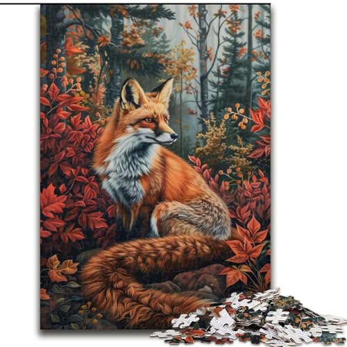 Puzzle für Erwachsene, 1000-teiliges Art Fox-Puzzle aus Pappe, Denkspiel, interaktives Familienspiel, geeignet für Kinder ab 14 Jahren, 1000 Teile(26x38cm) von XHAXING